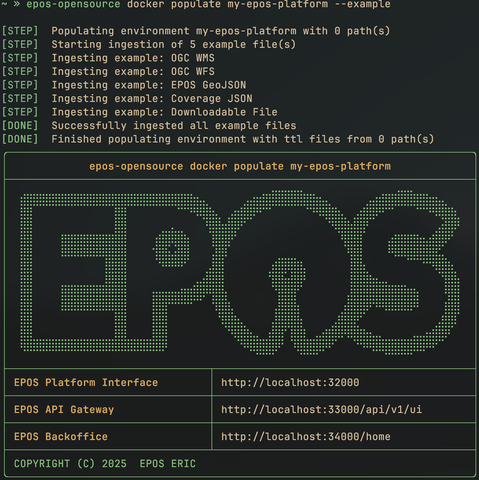 Populate with CLI