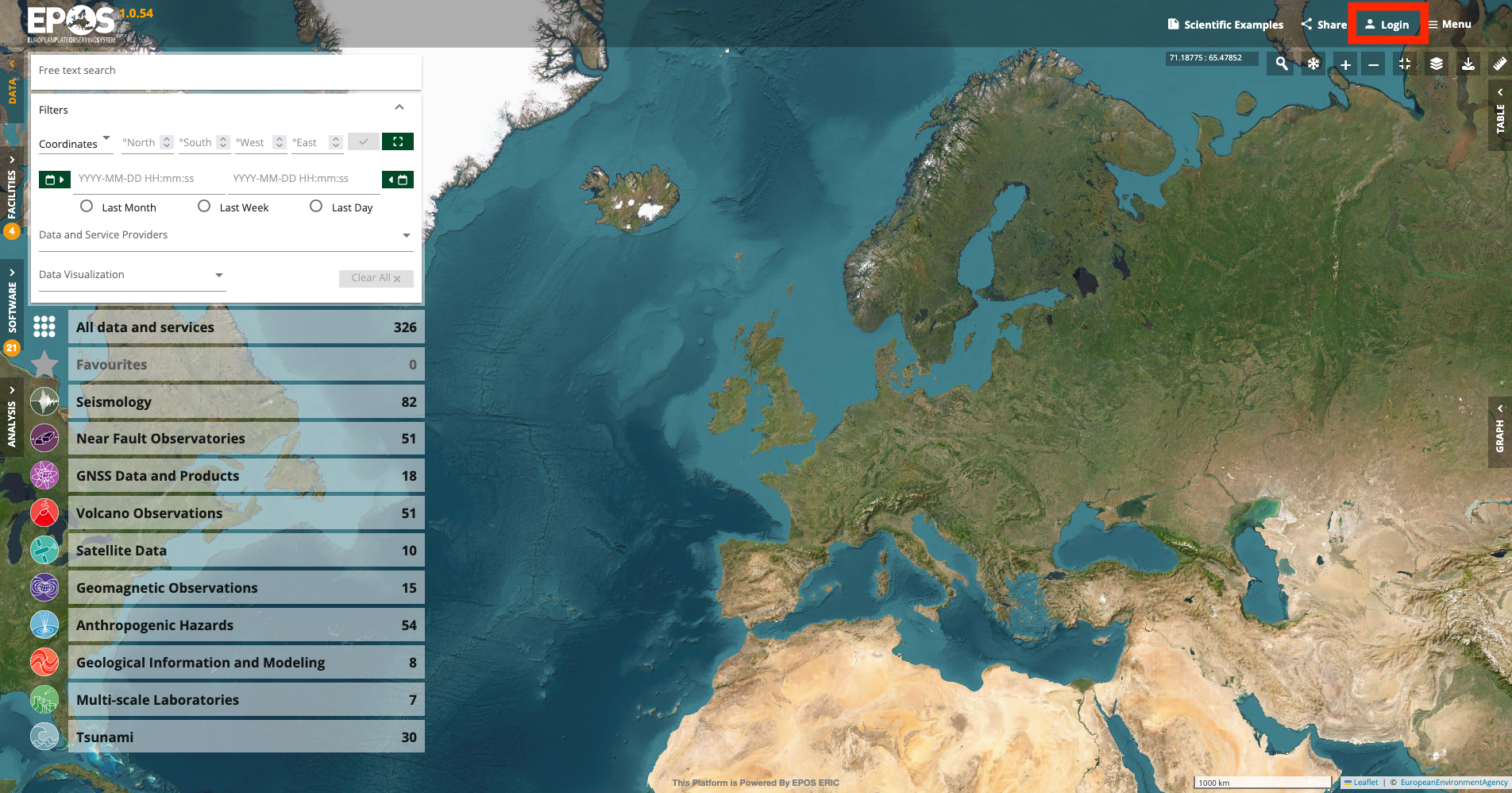 Platform header showing where to click Login before enabling Metadata Preview