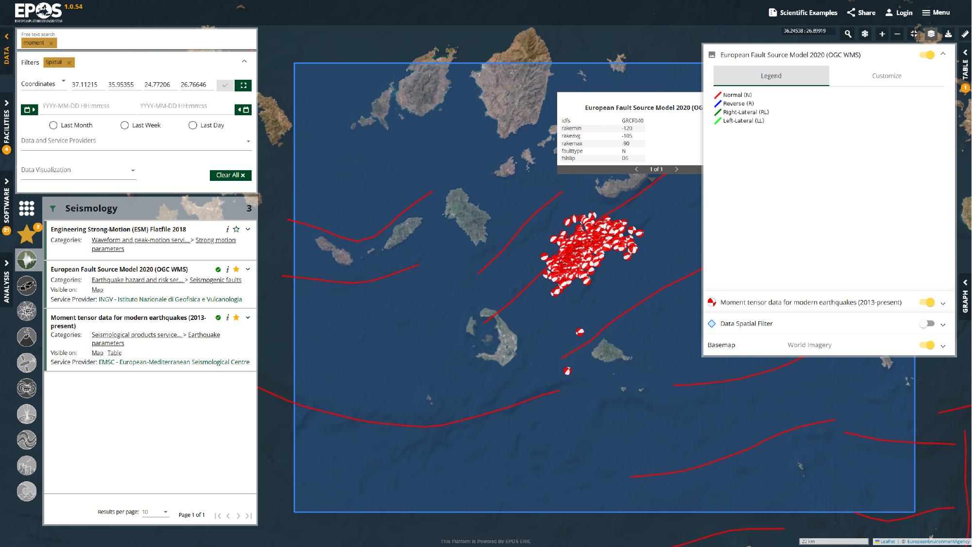 Add the fault layer and open its legend to understand the line colors