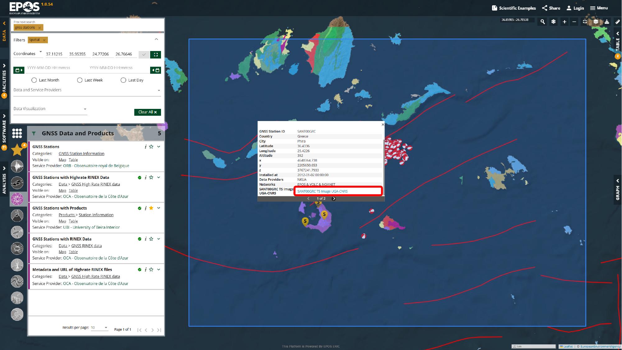 Open a station popup and follow the linked station time-series image